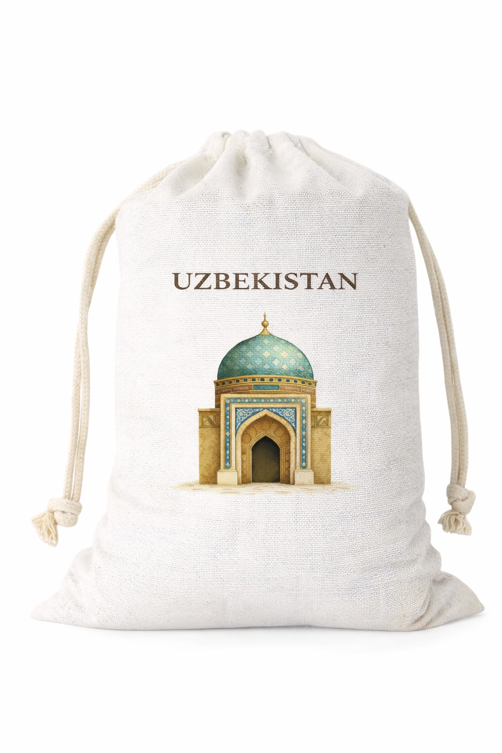 Uzbekistan Frosted Glass Tumbler with Straw & Bag – 16oz Glass Cup