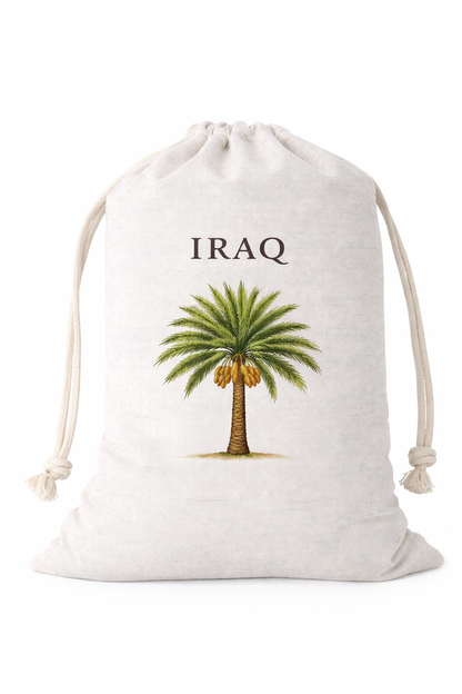 Iraq Frosted Glass Tumbler with Straw & Bag – 16oz Glass Cup